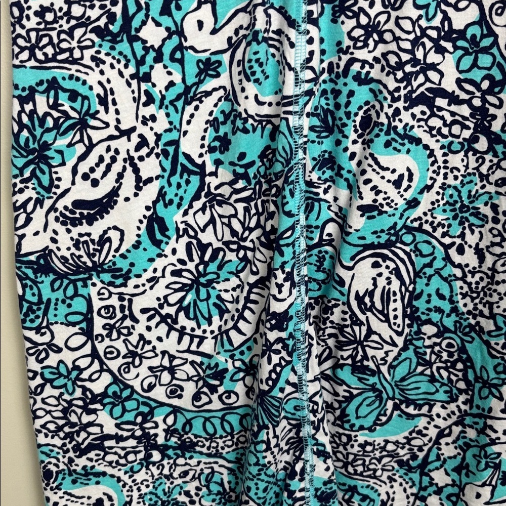 Lilly Pulitzer Blue and Black Patterned Long Sleeve Dress - S - Picture 2 of 8